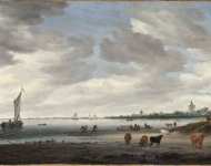 Salomon Jacobsz van Ruysdael - View of the River Lek and Vianen